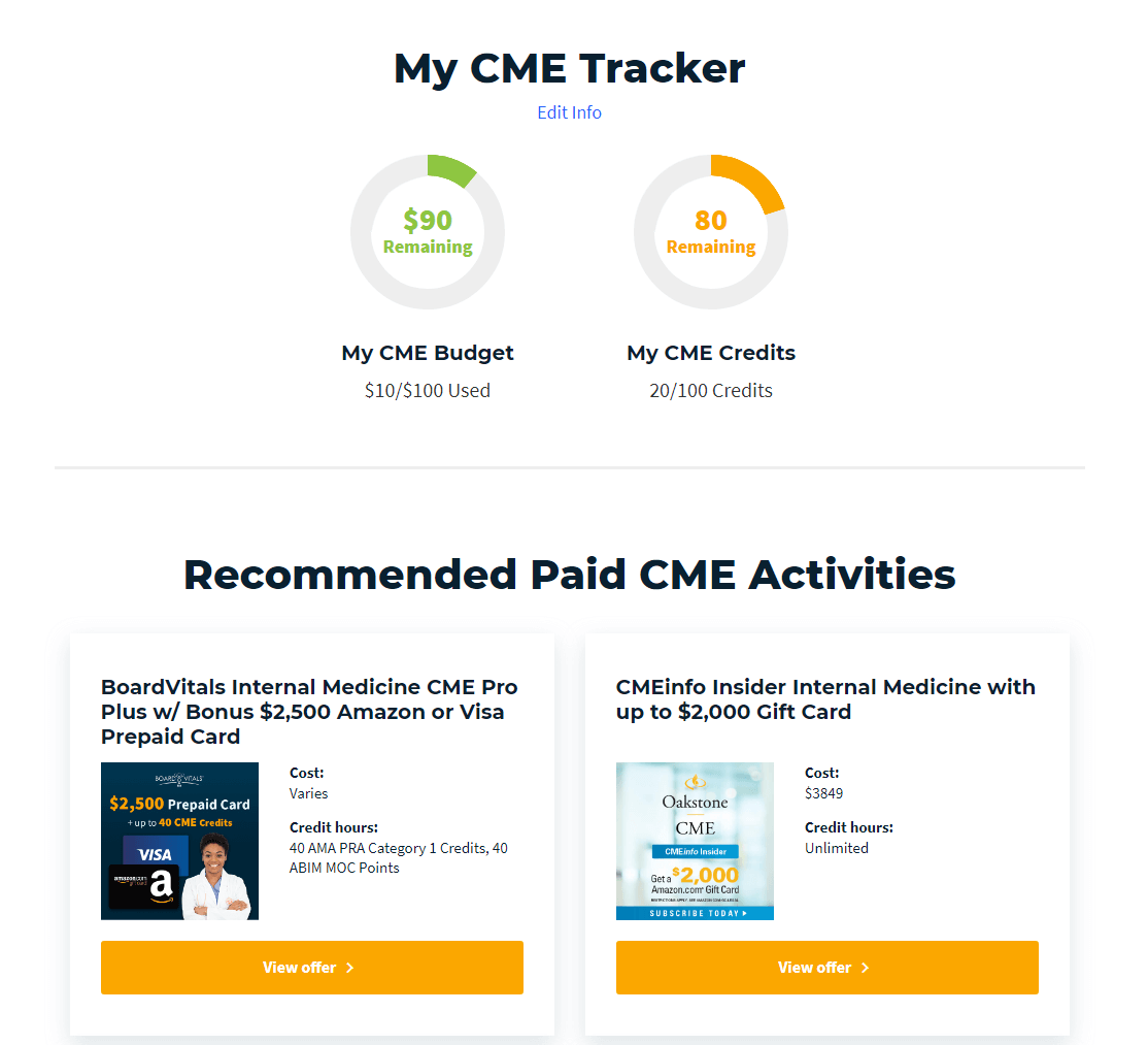 CMEList User Profiles: CME Tracking, Recommended CME Activities, and More -  CMEList